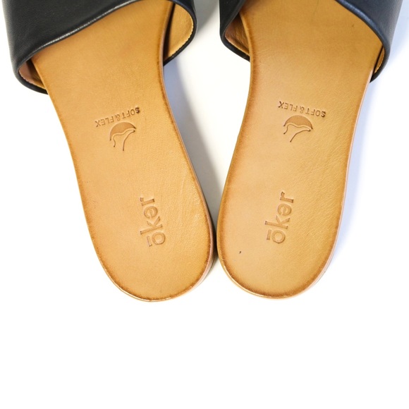 NWB Oker Sema sandals black beach resort summer womens 38 comfy soft flex shoes - Picture 6 of 9